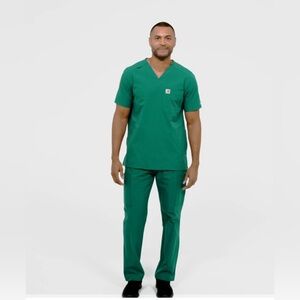 Carhartt Men’s FORCE Scrub Top & Bottoms Set Hunter Green Size S